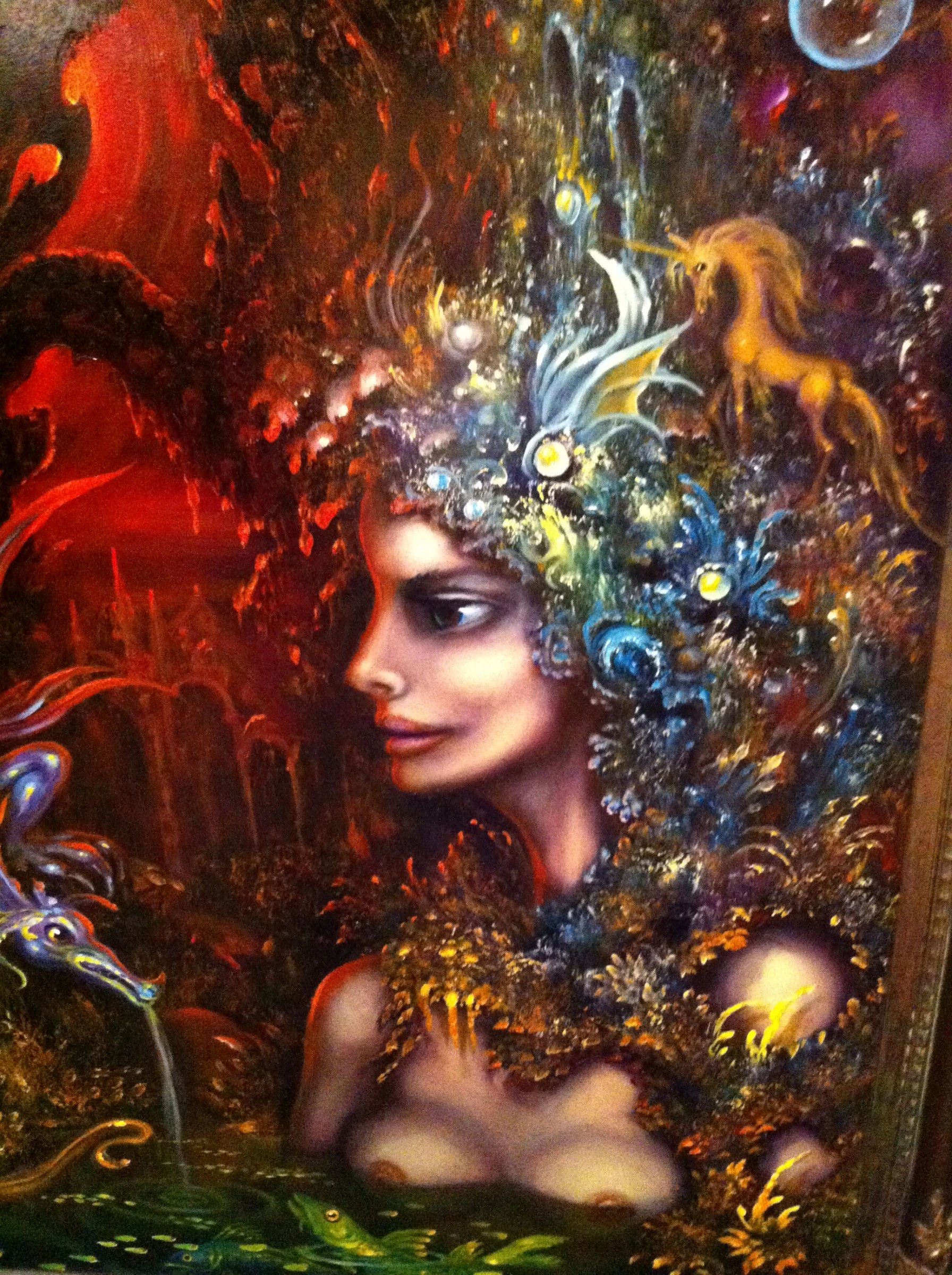 A painting by Czech surrealist Reon Argondian